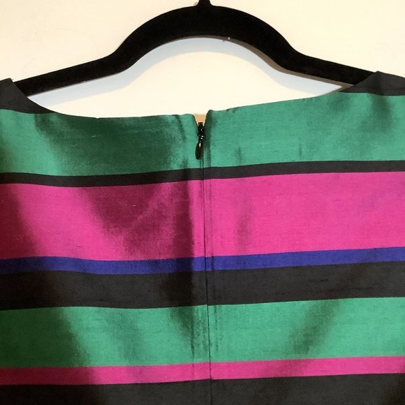 Talbots Green Purple Silk Tank Size 14 - Picture 5 of 6